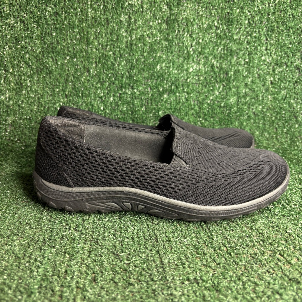 Skechers Reggae Fest Willows Sporty Mesh Slip On Loafer Black Womens Size 7
